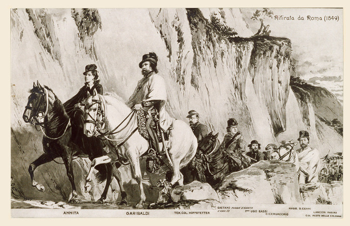 GARIBALDI AND ITS COMPANIONS WITHDRAW THEMSELVES FROM ROME 1849 GARIBALDI AND ITS COMPANIONS WITHDRAW THEMSELVES FROM ROME 1849