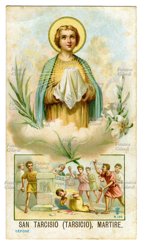 SAN TARCISIO (?-257) martire. Subì il martirio da ragazzino mentre portava l\