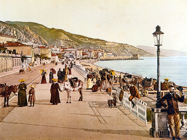 MENTONE VEDUTA DEL LUNGOMARE 1900 MENTONE VEDUTA DEL LUNGOMARE 1900
