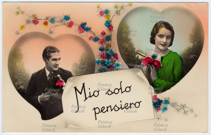 CARTOLINA POSTALE amorosa. \