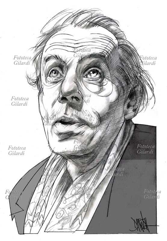 Louis-Ferdinand Céline, pseudonimo di Louis Ferdinand Auguste Destouches (1894 - 1961) scrittore, saggista e medico francese. Lo pseudonimo, con cui firmò tutte le sue opere, era il nome della nonna materna. Illustrazione di Dariush Radpour, disegno a matita lavorato digitale, s.d. Questa immagine non può essere utilizzata con tariffa inferiore a € 80,00
