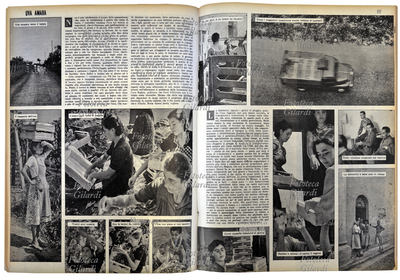 LAVORO doppia pagina del fotoservizio \