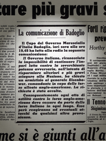 BADOGLIO TESTO DEL COMUNICATO RADIOFONICO BADOGLIO TESTO DEL COMUNICATO RADIOFONICO