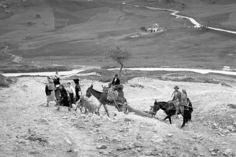 TRASPORTI spostamento di un gruppo familiare su asini e muli, nell\