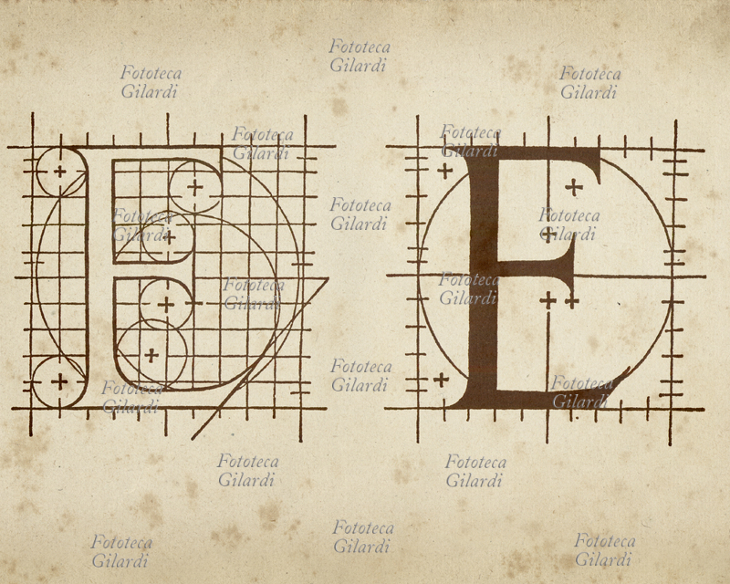 ALFABETO Studio delle proporzioni per le lettere maiuscole dell\