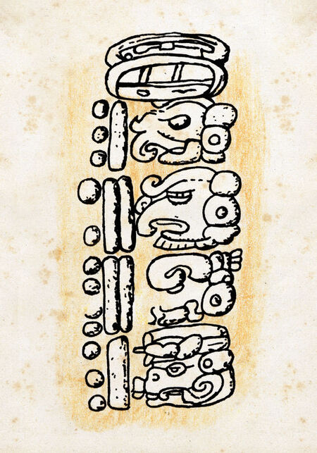 MAYA RAFFIGURAZIONE CEFALOMORFA DEI NUMERI MAYA RAFFIGURAZIONE CEFALOMORFA DEI NUMERI
