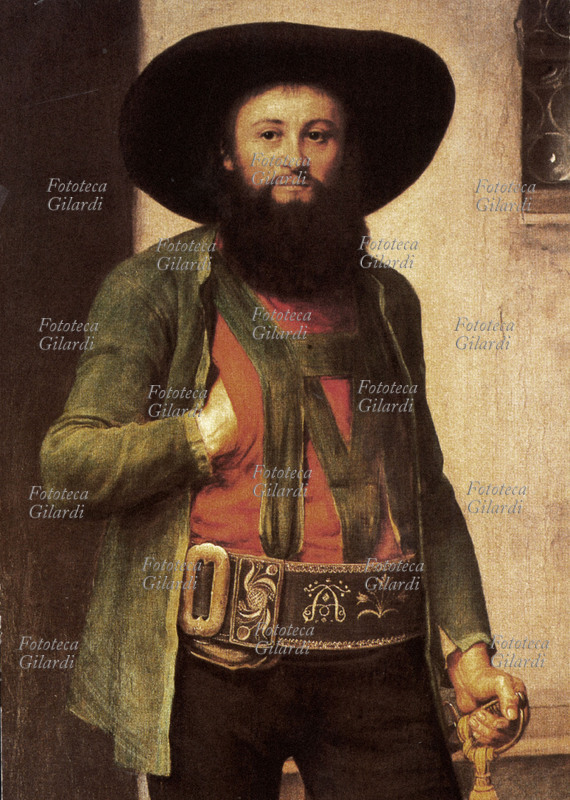 Andreas HOFER (1767-1810) stampa da dipinto di Franz Von Defregger, 1897 (dettaglio). Ritratto dell\