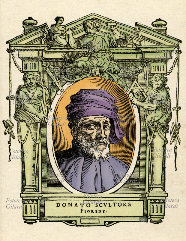 DONATELLO (1386 - 13 dicembre 1466), soprannome con cui è noto Donato di Niccolò di Betto Bardi, scultore, pittore e orafo italiano considerato uno dei tre padri del Rinascimento fiorentino, con il pittore Masaccio e l\