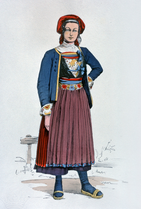 TRADITIONAL WOMEN S COSTUME OF CAMPELLO MONTI