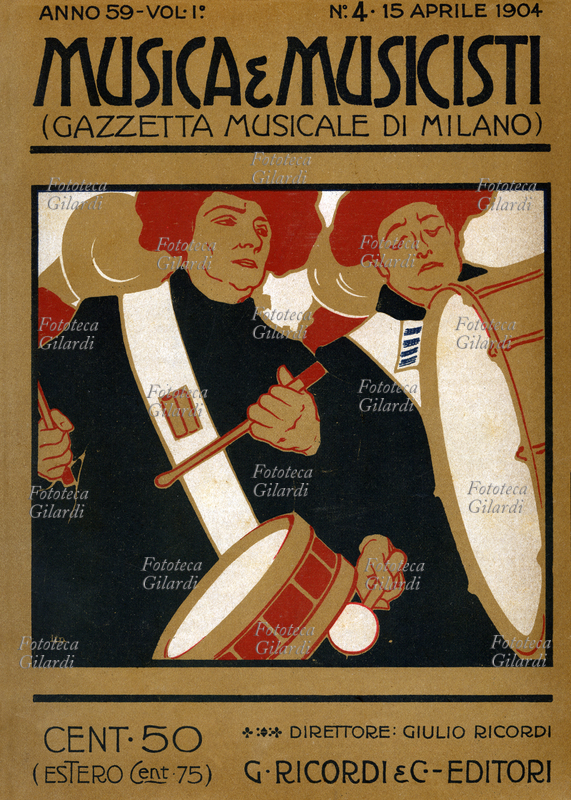 MUSICA Due tamburini: tamburo e grancassa. Copertina per \