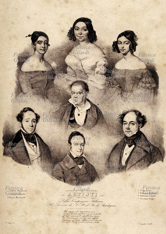 Alessandro MANZONI (17851873) Ritratti degli attori facenti parte della Compagnia Reale Sarda e interpreti principali dell\