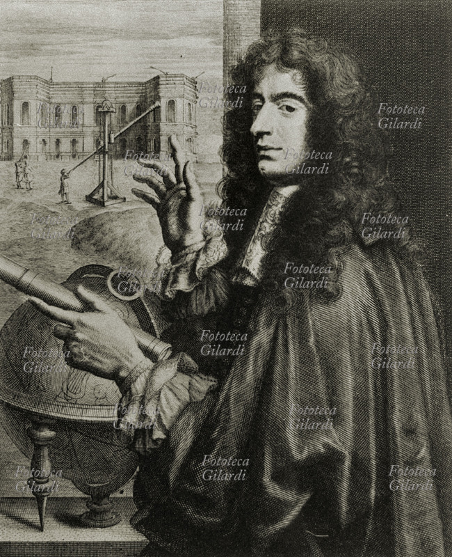 Gian Domenico CASSINI (1625-1712) ritratto con il suo sistema per determinare la longitudine