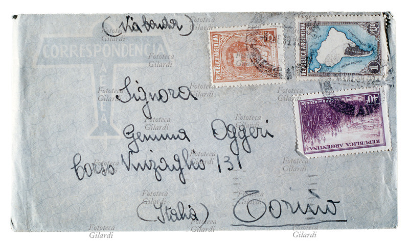 EMIGRAZIONE corrispondenza di italiani in Argentina; lettera, posta aerea (via Condor), di notizie alla famiglia rimasta in Italia, 1939