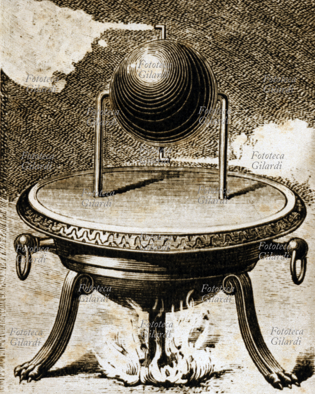 INVENZIONI La "eolipila" di Erone di Alessandria, matematico ed ingegnere greco vissuto tra il III ed il I sec. a.C. L\