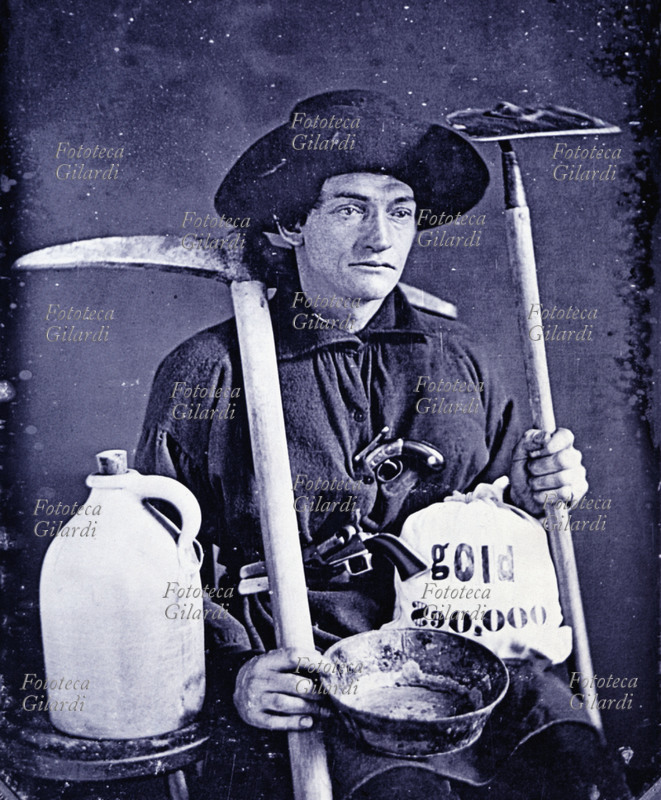 USA 1864 circa. Ritratto di un cercatore d\