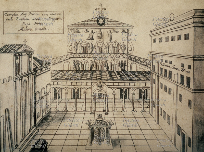 SAN PIETRO La basilica antica come era nella fase Costantiniana, prima della ricostruzione. \