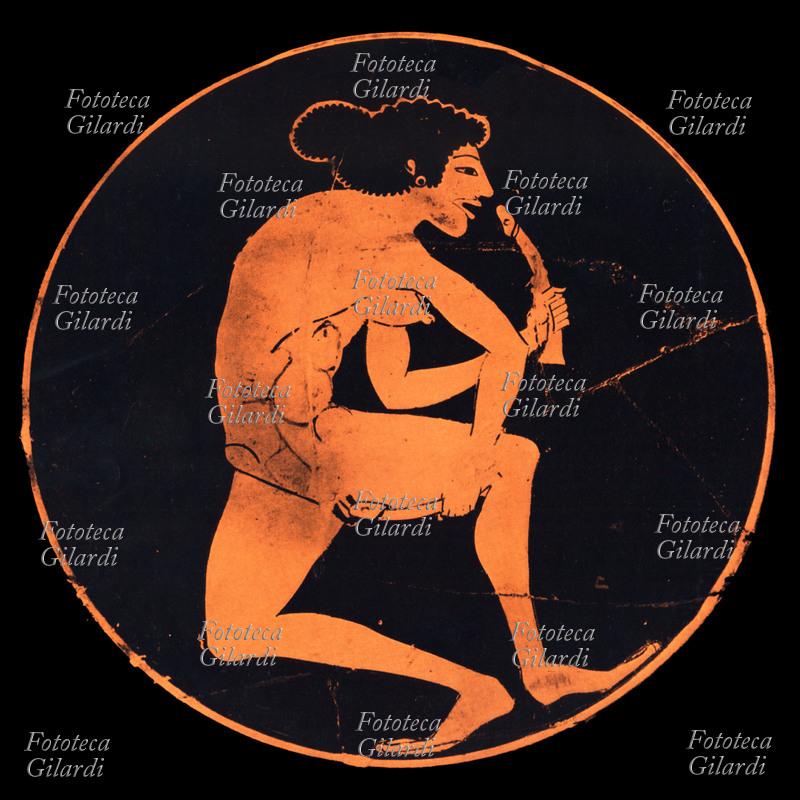 Ancient EROTICA Greece. Detail of the decoration of an executed attica goblet from Nicostene Painter.\