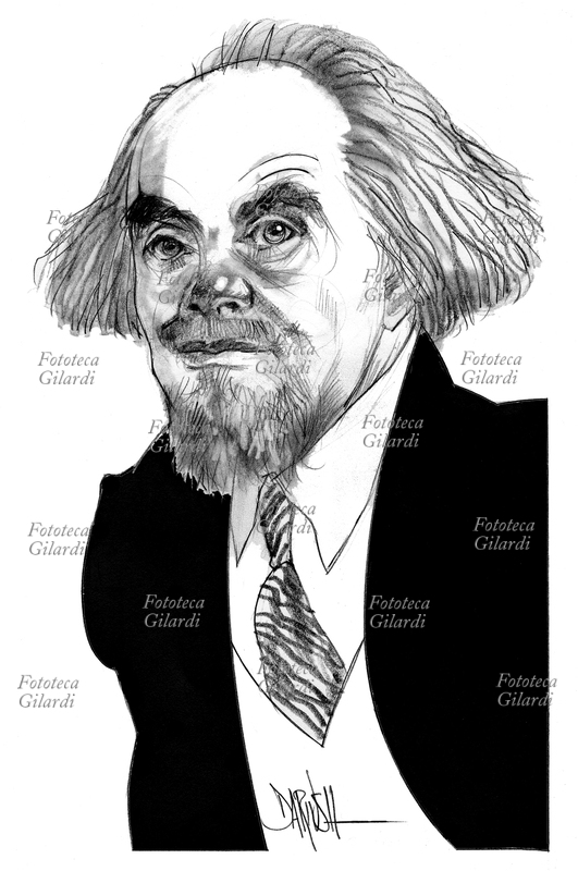 Nikolai BERDJAEV (1874-1948) filosofo russo. Dissidente anticomunista, espulso dalla Russia dai Bolscevichi nel 1922, emigrò in Francia, dove visse fino alla morte. Ritratto, illustrazione di Dariush Radpour, disegno a matita. s.d. Questa immagine non può essere utilizzata con tariffa inferiore a € 80,00