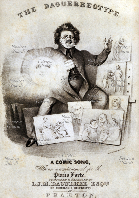 STORIA DELLA FOTOGRAFIA "The Daguerreotype: a comic song", canzone comica con accompagnamento di pianoforte, composta e dedicata da Phaeton all\