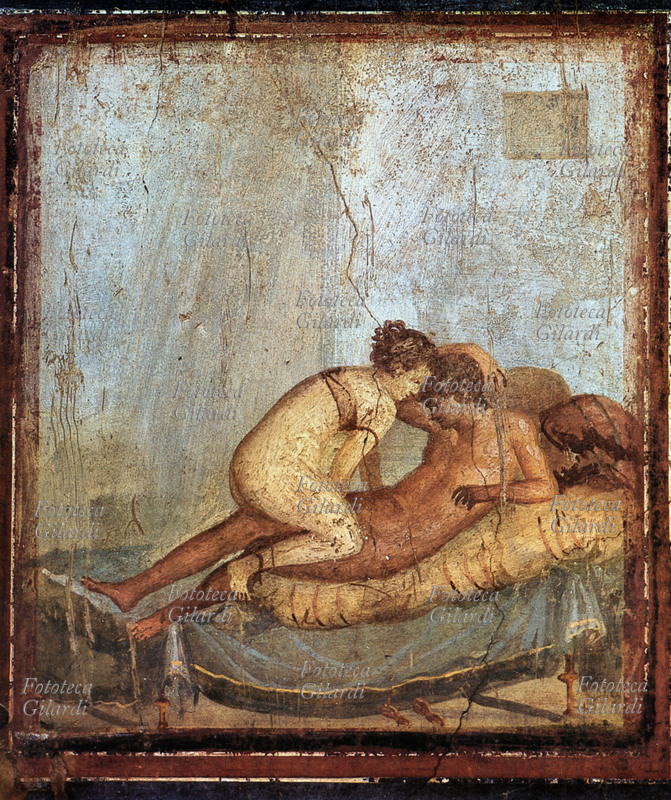 EROTISMO pittura murale in una casa del piacere dell\
