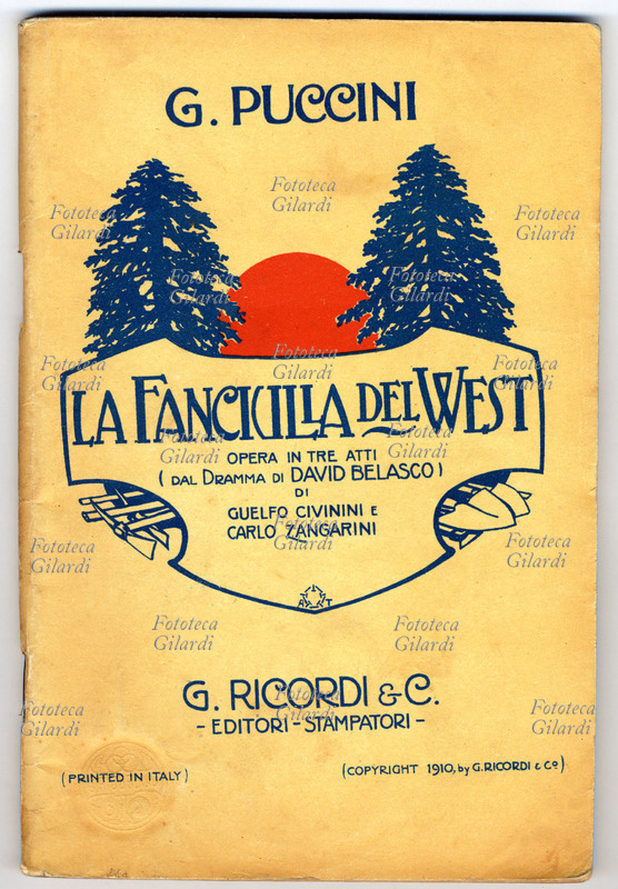 Giacomo PUCCINI (1858-1924) Copertina del libretto dell\