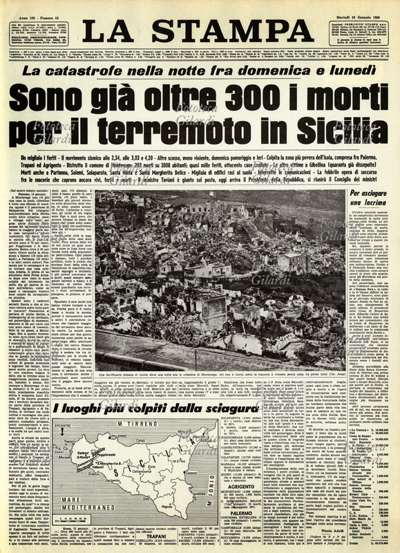 TERREMOTO DEL BELICE \