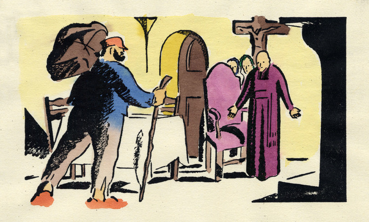 HUGO ILLUSTRAZIONE PER I MISERABILI ED. ITALIANA 1947