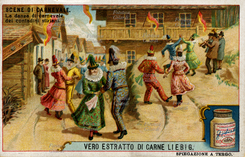 CARNEVALE danza di carnevale dei contadini stiriani, la Stiria era una regione dell\