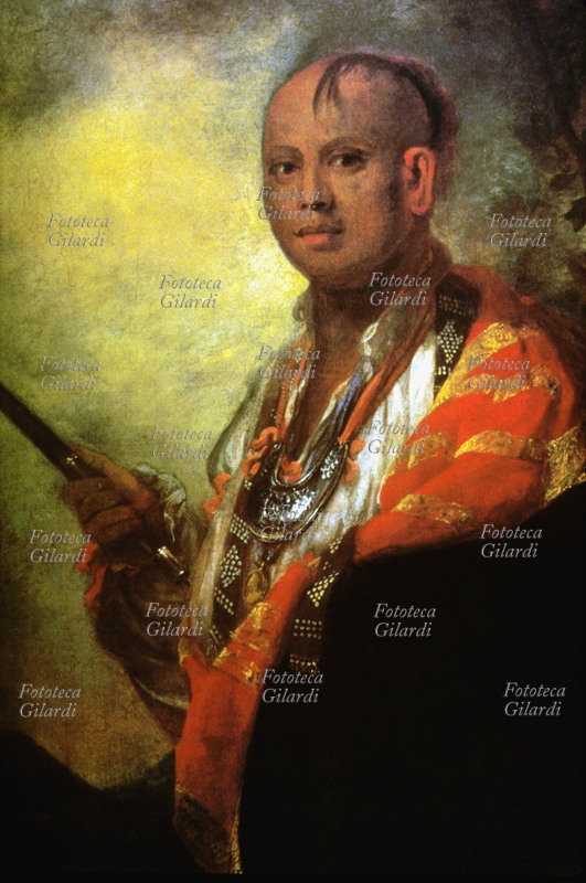Joshua REYNOLDS (1723-1792) Ritratto di Syacaust Ukah, capo della tribù dei Cherokee, XVIII secolo