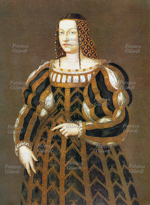 Lucrezia BORGIA (1480-1519) in un ritratto di ignoto del XVI secolo.