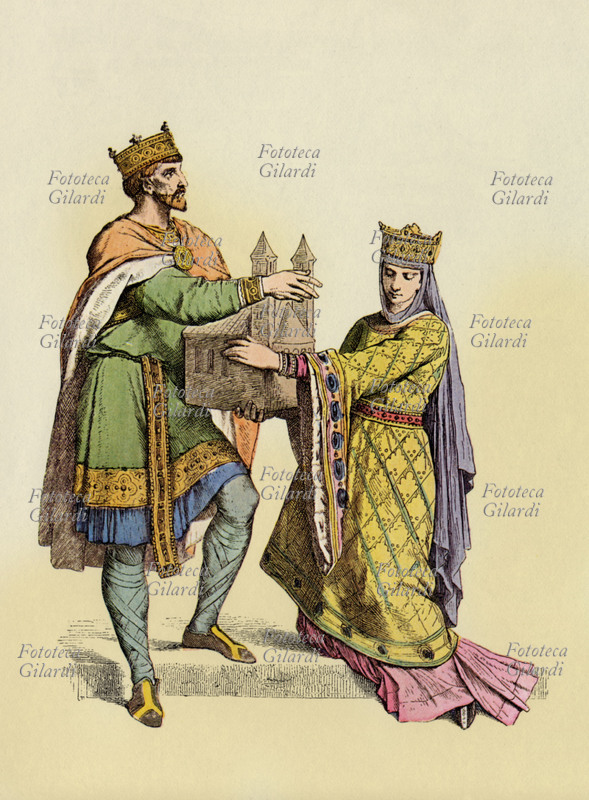 FRANCHI Re e regina dei Franchi. Stampa dalla raccolta di tavole illustrate \