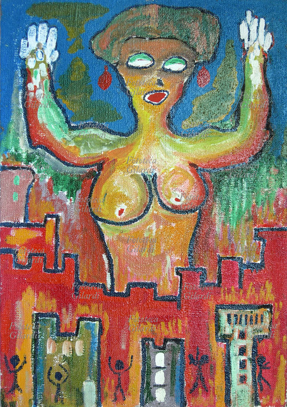 Ando GILARDI (8 giugno 1921 - 5 marzo 2012) La moglie di Loth. Dipinto esposto nella mostra \