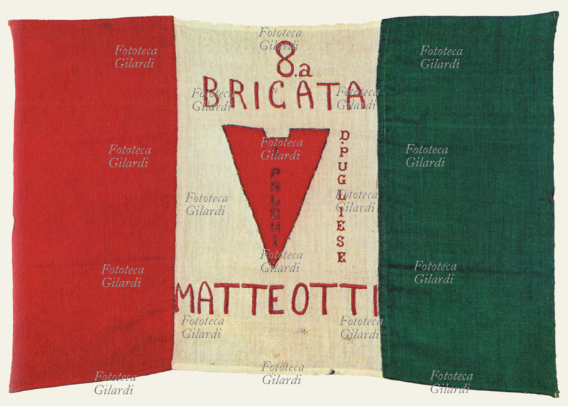 RESISTENZA Bandiera cucita e ricamata a mano dell\