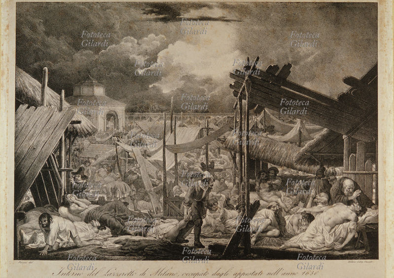 PESTE Interno del Lazzaretto di Milano, occupato dagli appestati nell\