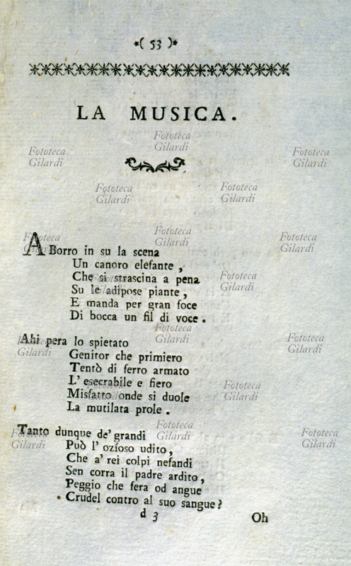 Giuseppe PARINI (23 maggio 1729 – 15 agosto 1799), versi intitolati: \