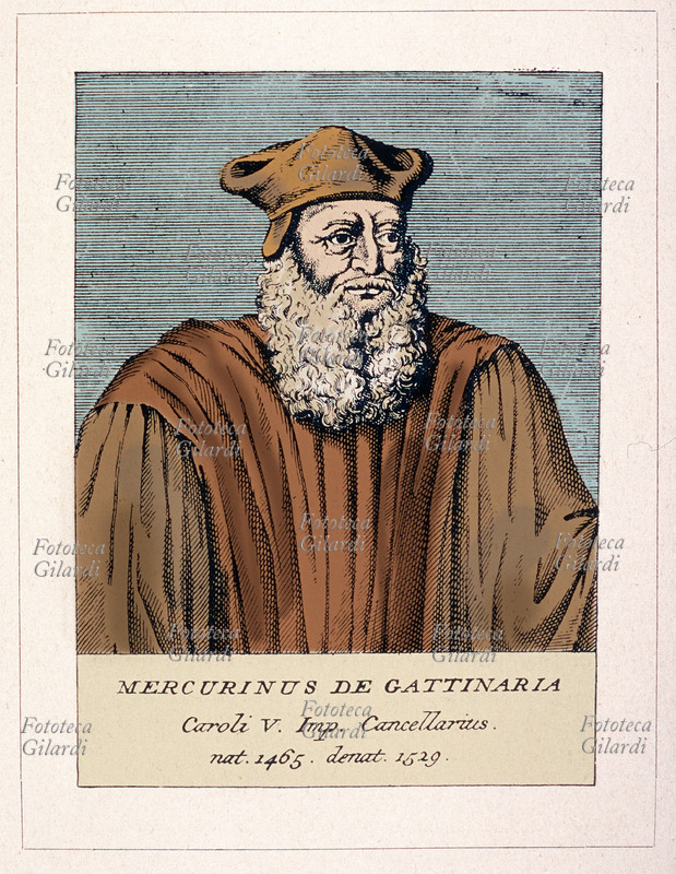 MERCURINO ARBORIO DI GATTINARA (1465-1529) consigliere di Filiberto il Bello di Savoia, nominato da sua moglie Margherita d\