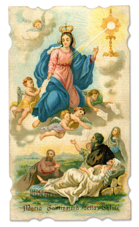 MARIA SANTISSIMA DELLA SALUTE IMMAGINETTA DEVOZIONALE MARIA SANTISSIMA DELLA SALUTE IMMAGINETTA DEVOZIONALE