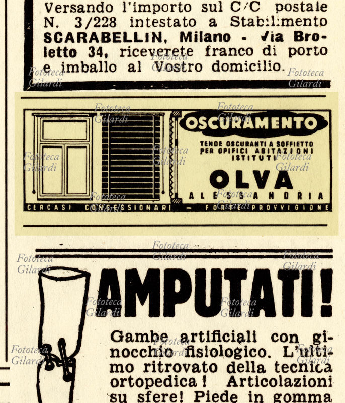 PUBBLICITÀ degli anni della guerra: \