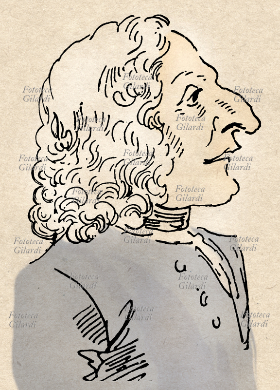 Antonio VIVALDI (1678 - 1741), compositore e violinista italiano, in una caricatura di Pier Leone Ghezzi (1674  1755). Italia, 1723