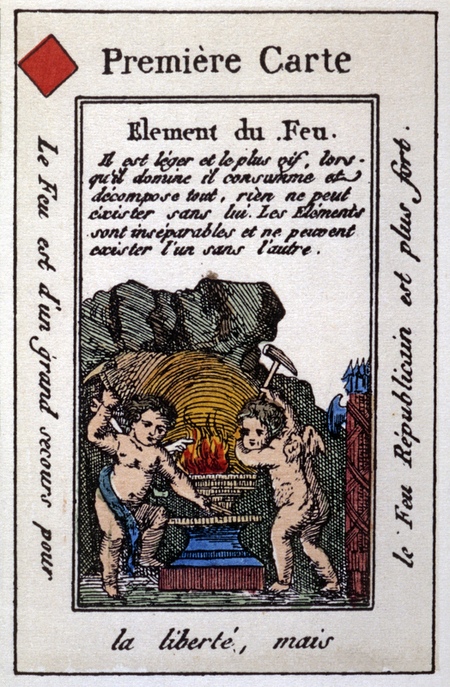 CARTA DA GIOCO ALLEGORICA IL FUOCO CARTA DA GIOCO ALLEGORICA IL FUOCO