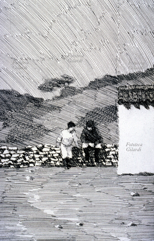 Grace DELEDDA (September 28, 1871 – August 15, 1936). Illustration for the short story \