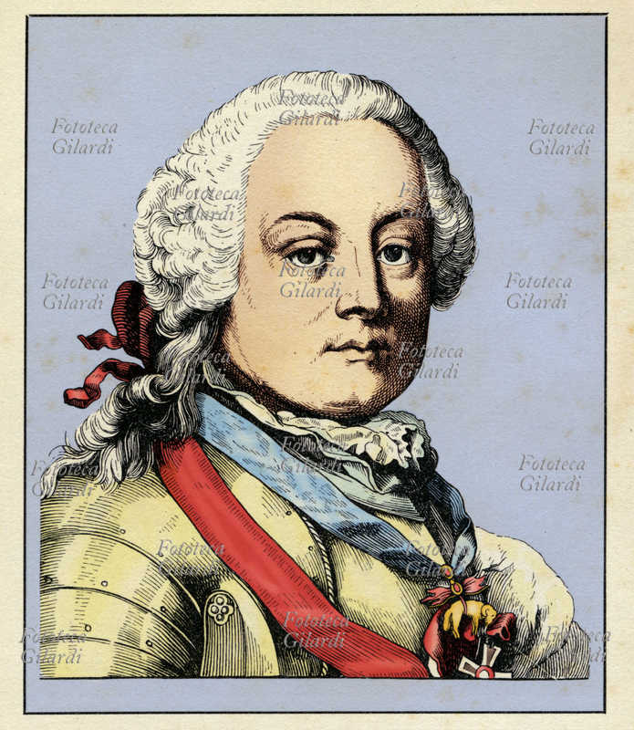 Leopold Joseph Maria von DAUN (24 settembre 1705 - 5 febbraio 1766) condottiero austriaco, conte del Sacro Romano Impero e Principe di Teano. Ancora tredicenne prese parte alla Guerra della Quadruplice Alleanza nel reggimento del padre, nella Guerra di successione polacca guadagnò i gradi di colonnello, e negli scontri con l\