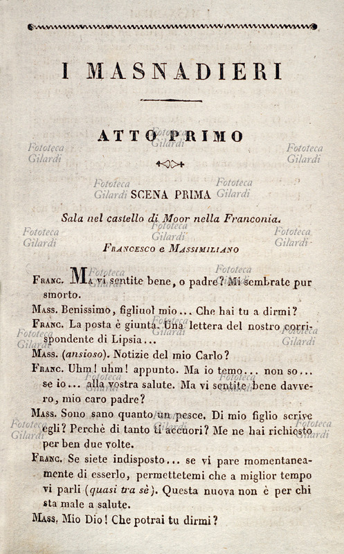 Friedrich SCHILLER (1759-1805) Prima pagina \