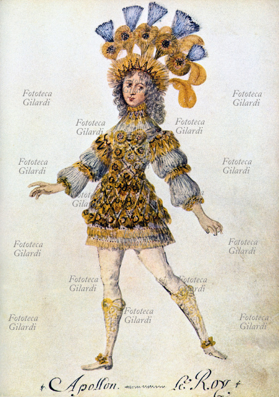 BALLET Luigi XIV dances in custom of Apollo. King Sun was from always a estimatore fan and executor of ballet classic. They figure acquarellato of the age.