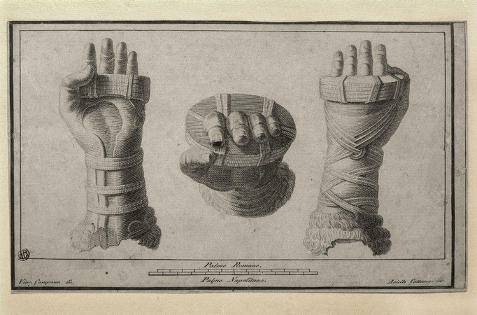 FASCIATURA DELLE MANI LOTTATORI ROMANI FASCIATURA DELLE MANI LOTTATORI ROMANI