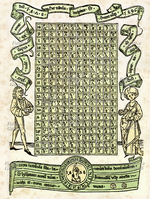 CALENDARIO Incisione tratta da un calendario giuliano perpetuo, con segnati i giorni più importanti dall\