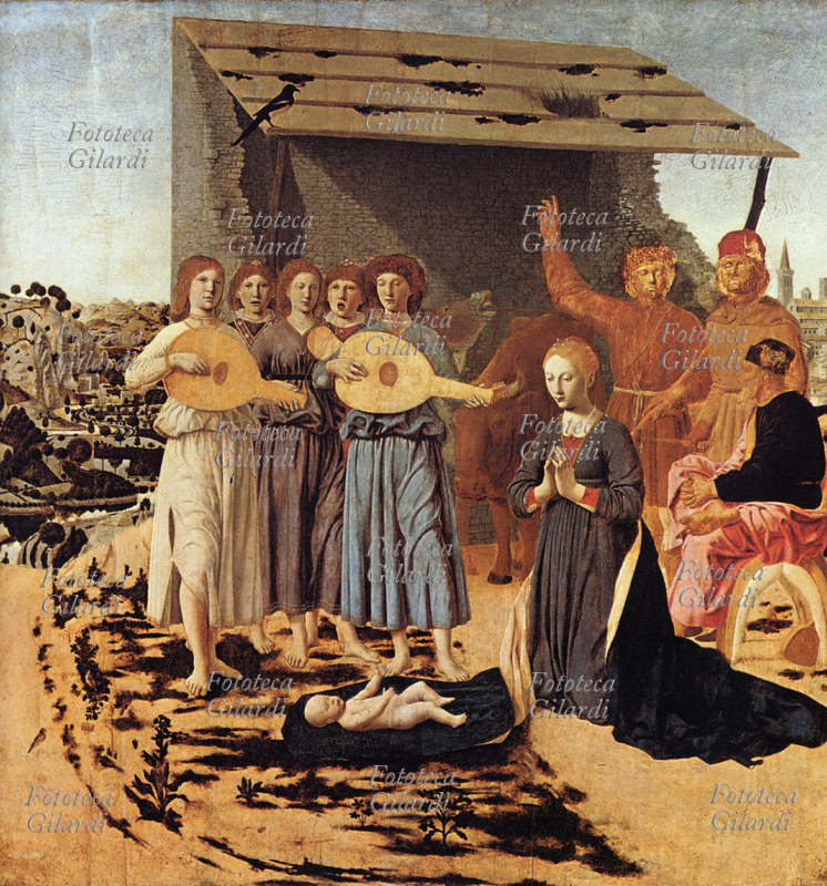 NATALE stampa da dipinto di Piero della Francesca, Natività 1470