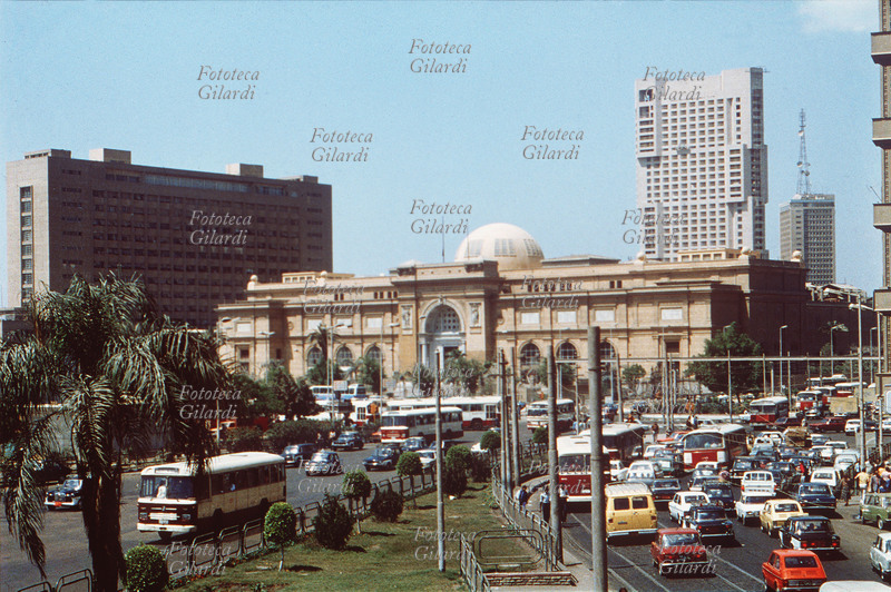 EGITTO Il Cairo, veduta esterna del Museo Egizio, 1980 circa.