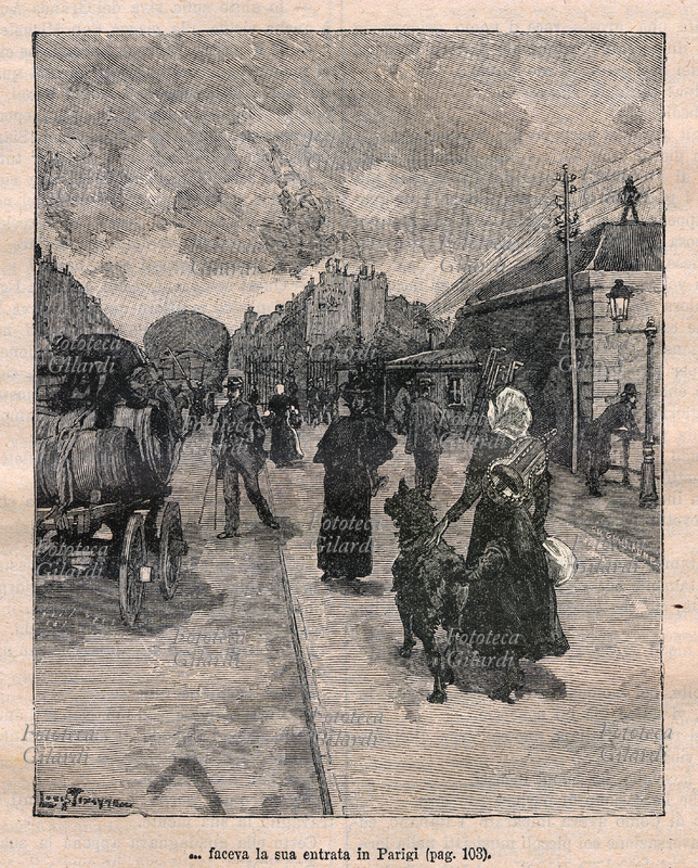 MUSICA Illustrazione dal romanzo "Fanchon, la Suonatrice di Ghironda" (1896) di Giulio Mary (1851-1922), autore francese di romanzi d\