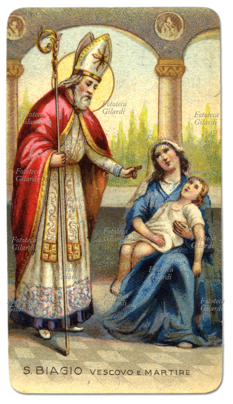 SANTINO San Biagio Vescovo e Martire (III-IV secolo) guarisce un bambino morente a causa di una \